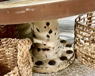 Love this industrial table.