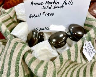 Armac Martin solid brass pulls retailing for all at $1500. Luxury pulls. Not our price!