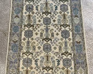 Surya Zeus wool rug from India, 3.9x5.9" rug.