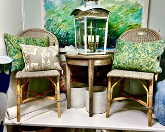 Serena & Lily Riviera Rattan Dining Chairs. Retails for $218 each.