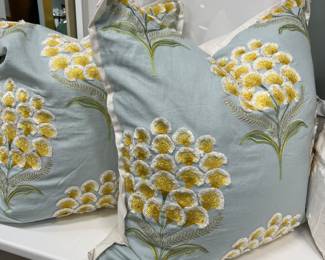 We all love these pillows. This material sells for $100/yard.