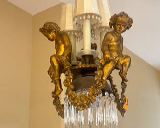 Antique chandelier originally from the Silverlake home of Paul Douglas and Jan Sterling 