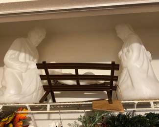 Plastic Illuminating Nativity set