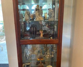 Lighted Curio cabinet with side access
