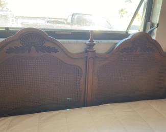 Queen bed includes headboard with mattress and box springs