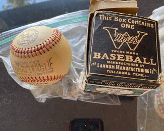 Worth League Baseball in box 1930-1950