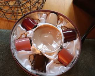 Coffee 12 Piece Espresso Demitasse Coffee & Tea Set Cups & Saucers