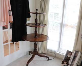 C 1700's Fine George III Three-tiered Dumbwaiter in Mahogany,