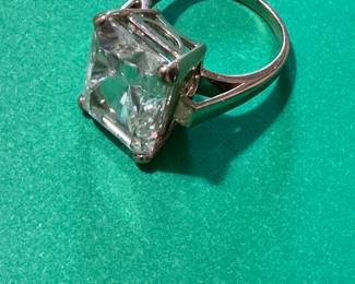 14k gold Ring. Faux Diamond