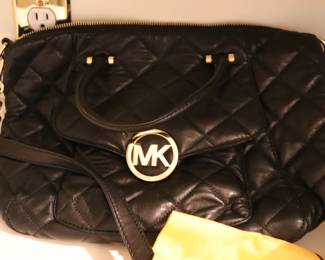 Michael Kors Quilted Black/Gold Purse