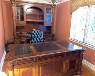 -HECKMAN DESK EXECUTIVE OFFICE COLLECTION 
-Bradington Young leather chair 