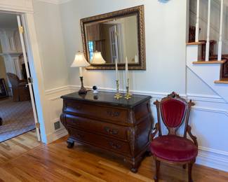 Distressed country French chest 
50 LX 19 DX 34H
-bishops chair