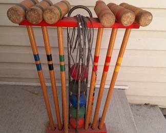 Vintage croquet set