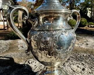 $600, FIRM.  Sterling silver urn.  8”H