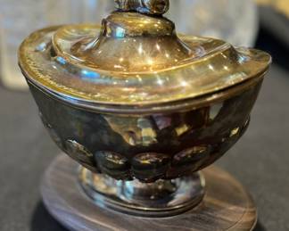 $300.  Antique lion topped urn.  4.5” x 6” x 6.5”