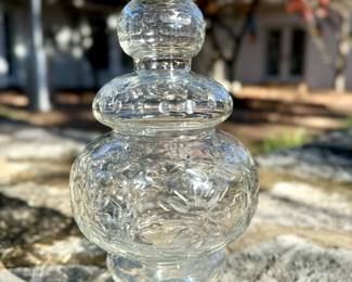 $48 - Lovely Carved Glass Vessel
