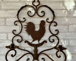 $100/each.  Two available.  Rooster candelabra.  17” x 8” x 24”