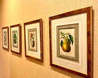 $300 - Botanicals in Burlwood Frame (4 available) 15.5x18