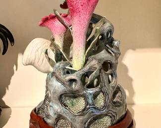 $350 - Rooster Vase with intricate details