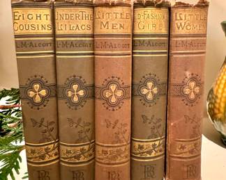 $100 for set of 5.  Louise M. Alcott books, 1893.