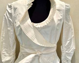 Shop this incredible wardrobe in person! Assorted Women's Designer Brands  - blouses s-m, pants (8-10), jackets (s-m), Shoes size 10