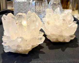 $150 each - Clear Quartz Candle Holder 5x4