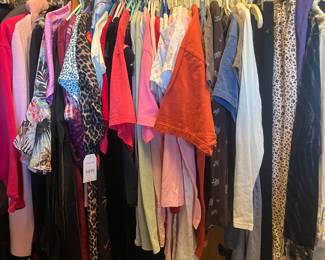 Racks of clothing