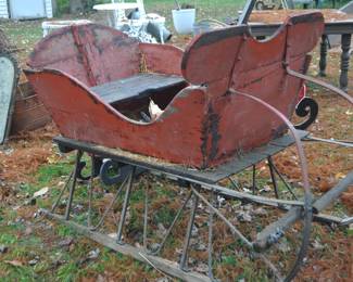 One horse open sleigh