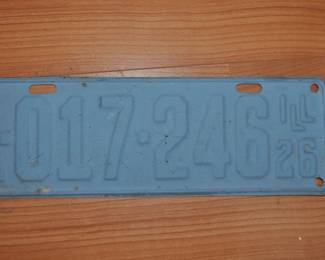 1926 Illinois license plate