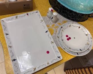 Pottery Barn Retired Reindeer Servingware