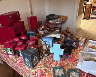 Waterford Crystal 12 Days of Christmas Goblets, Vintage Barbie Ornaments, Lenox Snowflakes, Jim Shore, Fontinini Ornaments