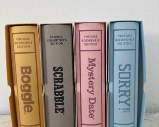 Vintage bookshelf board game edition collectors set 