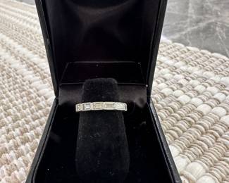 4 carat emerald cut wedding band - NOT LAB GROWN - Authentic diamond 