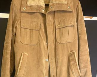 Suede and Shearling Lined Jacket