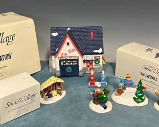 Apartment 56 The Original Snow Village Pieces Service Station Nativity Scene