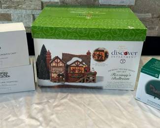 Department 56 Dickens Village Chelsea Shops Fezziwigs Ballroom Brewery Wagon