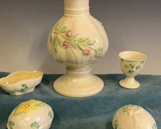 Vintage Belleek Irish Vase Belleek Vintage Eggs