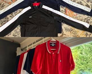 Collection Of Fila Polo Shirts And Track Jackets Size Large
