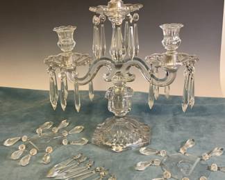 Vintage Glass Candelabras