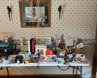 random office supplies, flashlights, etc