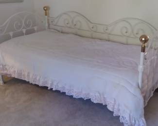 trundle bed with slide under trundle piece (not pictured)  comforter/ linen also available 