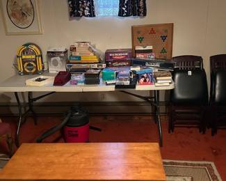 Games and cards,  also card table and 4 matching chairs