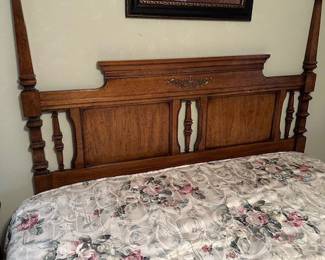 queen headboard goes with matching nightstand and armoire.  Queen comforter set also available