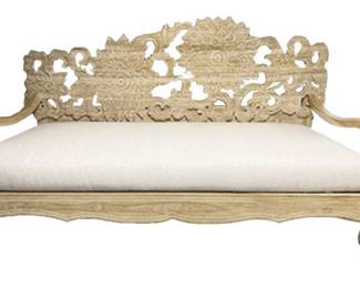Carved Lotus Daybed