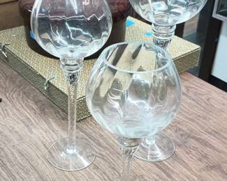 CIP076 - Decorative Vases, 3, One is roughly 14 in. x 4 in., 12 in. by 4 in., and 10 in. by 4 in. 