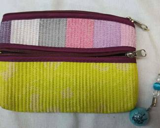 CIP00B Multicolored Fabric Wallet with Charm
