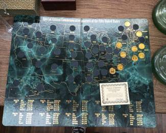 CIP078 - Special Edition Commemorative Quarters of the Fifty United States Collectors Map Morgan 