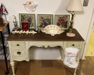 Vintage desk or vanity, charming French Country Style