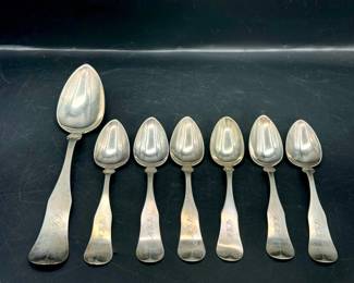 (7) Coin Silver Spoons EH Buckland & Co
