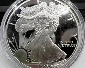 1998-P American Eagle Silver Dollar Proof Coin - One Ounce Fine Silver
